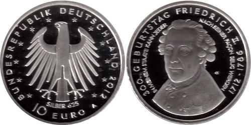 10 Євро Федеративна Республіка Німеччина (1990 - ) Срібло 