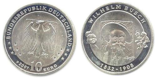 10 Євро Федеративна Республіка Німеччина (1990 - ) Срібло 