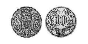 10 Гелер Австро-Угорщина (1867-1918) Цинк/Нікель/Мідь Франц Иосиф I (1830 - 1916)