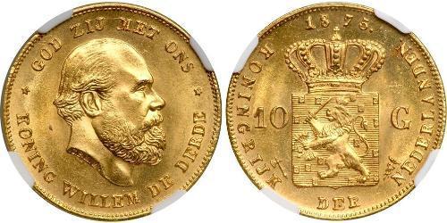 10 Гульден Королевство Нидерланды (1815 - ) Золото 