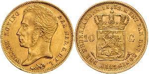 10 Гульден Королівство Нідерланди (1815 - ) Золото William I of the Netherlands (1772 - 1843)