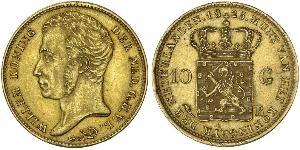 10 Гульден Королівство Нідерланди (1815 - ) Золото William I of the Netherlands (1772 - 1843)