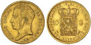 10 Гульден Королівство Нідерланди (1815 - ) Золото William I of the Netherlands (1772 - 1843)