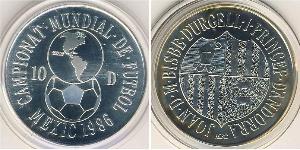 10 Динер Andorra (1278 - ) Серебро 