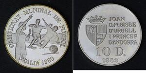 10 Динер Andorra (1278 - ) Серебро 