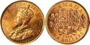 10 Долар Канада Золото Георг V (1865-1936)