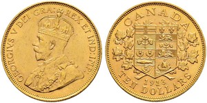 10 Долар Канада Золото Георг V (1865-1936)