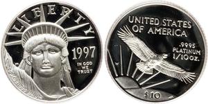 10 Долар США (1776 - ) Платина 