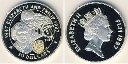 10 Долар Fiji (1970 - ) Срібло 