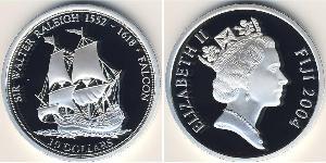 10 Долар Fiji (1970 - ) Срібло 