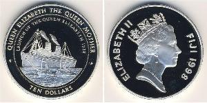 10 Долар Fiji (1970 - ) Срібло 