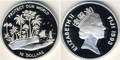 10 Долар Fiji (1970 - ) Срібло 
