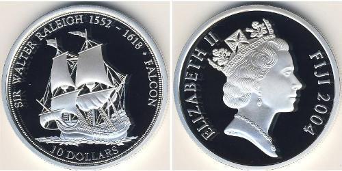 10 Долар Fiji (1970 - ) Срібло 