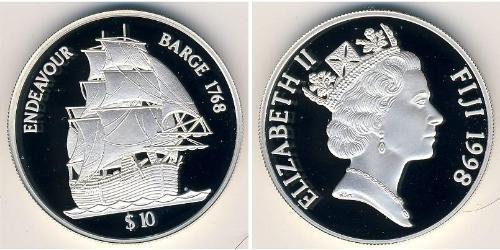 10 Долар Fiji (1970 - ) Срібло 