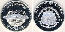 10 Долар Ліберія (1847 - ) Срібло 
