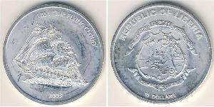 10 Долар Ліберія (1847 - ) Срібло 