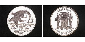 10 Долар Ямайка (1962 - ) Срібло 