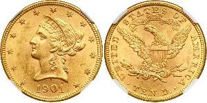 10 Доллар США (1776 - ) Золото 