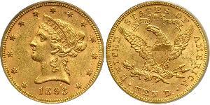 10 Доллар США (1776 - ) Золото 