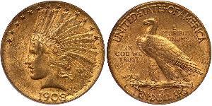 10 Доллар США (1776 - ) Золото 