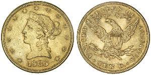 10 Доллар США (1776 - ) Золото 