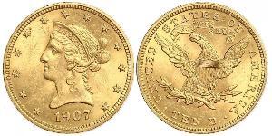 10 Доллар США (1776 - ) Золото 