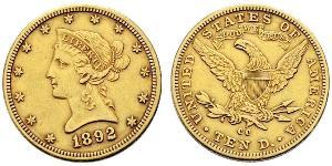 10 Доллар США (1776 - ) Золото 