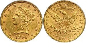 10 Доллар США (1776 - ) Золото 