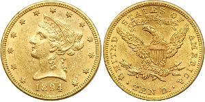 10 Доллар США (1776 - ) Золото 