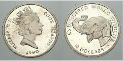 10 Доллар Cook Islands (1965 - ) Серебро Елизавета II (1926-2022)