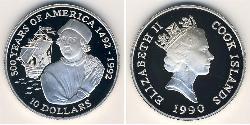 10 Доллар Cook Islands (1965 - ) Серебро 