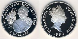 10 Доллар Cook Islands (1965 - ) Серебро 