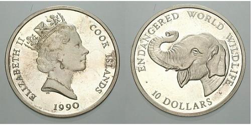 10 Доллар Cook Islands (1965 - ) Серебро Елизавета II (1926-2022)