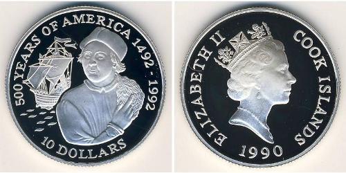 10 Доллар Cook Islands (1965 - ) Серебро 