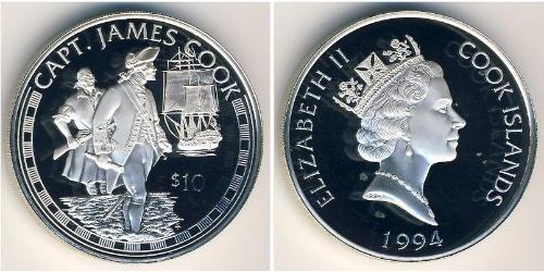10 Доллар Cook Islands (1965 - ) Серебро 