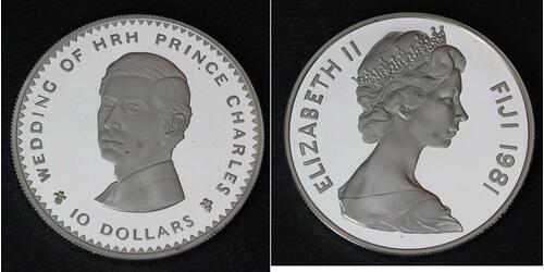 10 Доллар Fiji (1970 - ) Серебро 