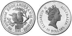 10 Доллар Австралия (1939 - ) Серебро Елизавета II (1926-2022)
