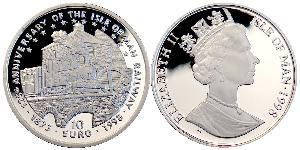 10 Евро Остров Мэн Платина Елизавета II (1926-2022)