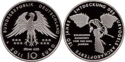 10 Евро Федеративная Республика Германия (1990 - ) Серебро 
