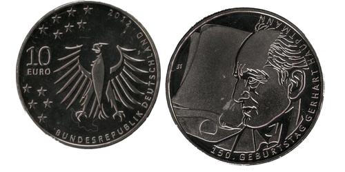 10 Евро Федеративная Республика Германия (1990 - ) Серебро 