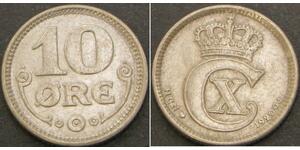 10 Ере Данія  Christian X of Denmark (1870 - 1947)