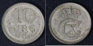 10 Ере Данія  Christian X of Denmark (1870 - 1947)