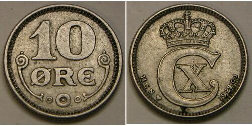 10 Ере Данія  Christian X of Denmark (1870 - 1947)
