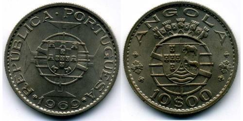 10 Ескудо  Portuguese Angola (1575-1975) / Португалія Нікель/Мідь 