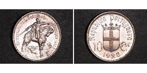 10 Ескудо Portuguese Republic - Ditadura Nacional (1926 - 1933) Срібло 