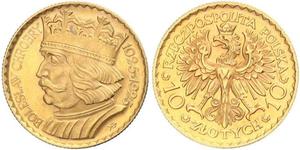 10 Злотий Польська республіка (1918 - 1939) Золото 