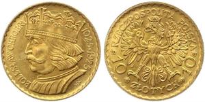 10 Злотий Польська республіка (1918 - 1939) Золото 