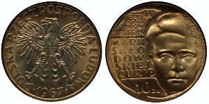 10 Злотий Польська Народна Республіка (1952-1990) Нікель/Мідь 
