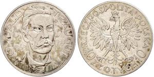 10 Злотий Польська республіка (1918 - 1939) Срібло Ромуальд Траугутт