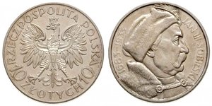 10 Злотий Польща / Польська республіка (1918 - 1939) Срібло Ян III Собеський (1629-1696)